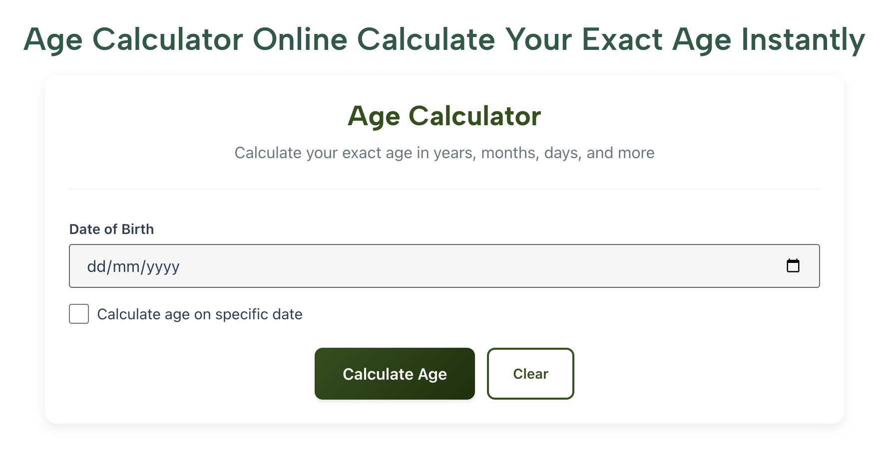 Age Calculator