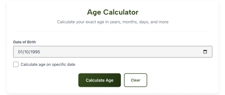 Age Calculator